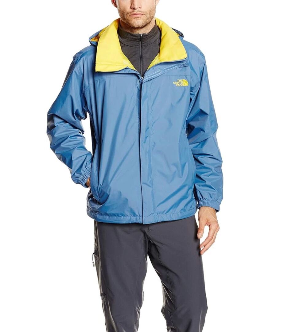 The North Face Resolve Windbreaker Rain Hooded Jacket Waterproof Blue Men's M